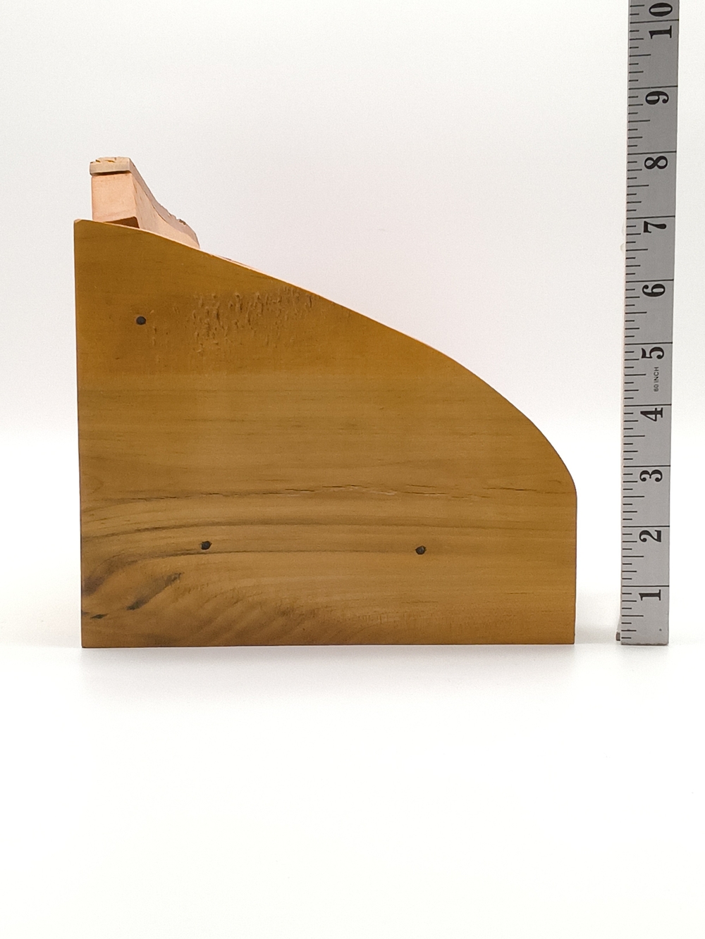 Handcrafted Live Edge Solid Wood Desktop Book Trough & Display Shelf - Picture 6 of 13